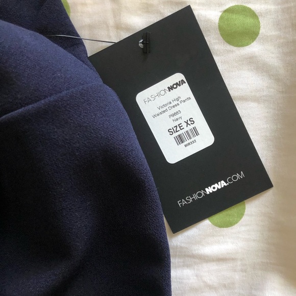 Victoria High Waisted Dress Pants - Navy - Picture 4 of 5